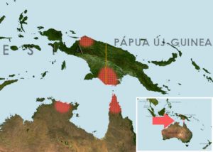 Iriatherina werneri - Ostoros szivárványhal elterjedési területe (Distribution map)