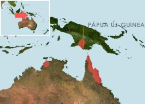 Melanotaenia maccullochi - Ausztráliai szivárványhal elterjedési területe (Distribution map)