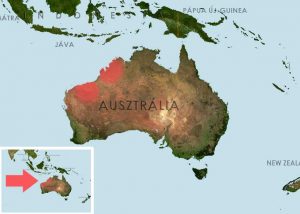Melanotaenia australis - Nyugati szivárványhal - elterjedési területe (distribution map)