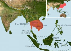 Betta siamorientalis - Thaiföldi harcoshal elterjedési területe (Map)