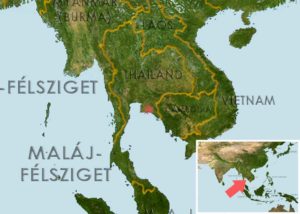 Betta simplex - Krabi harcoshal elterjedési területe (Distribution map)
